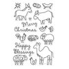 Hero Arts - Poly Clear - Christmas - Clear Acrylic Stamps - Animal Blessings