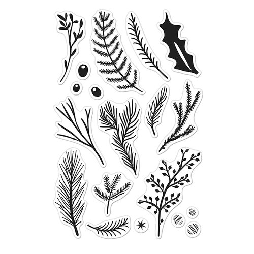 Hero Arts - Poly Clear - Christmas - Clear Photopolymer Stamps - Holiday Pine Branches