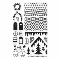 Hero Arts - Lia Griffith Collection - Christmas - Clear Acrylic Stamps - Make a Gingerbread House