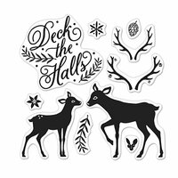 Hero Arts - Lia Griffith Collection - Christmas - Clear Acrylic Stamps - Deck The Halls