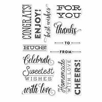 Hero Arts - Lia Griffith Collection - Clear Acrylic Stamps - Cheers Messages