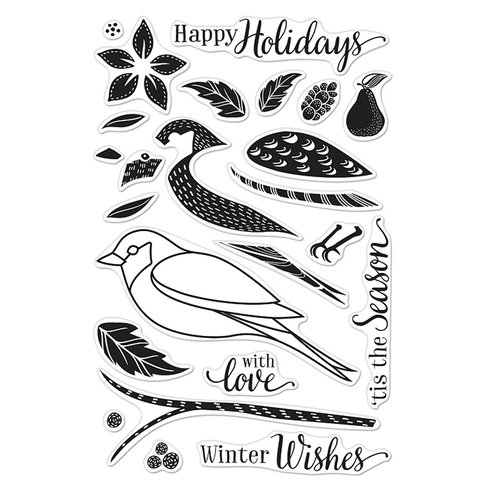 Hero Arts - Poly Clear - Christmas - Clear Photopolymer Stamps - Color Layering Dimensional Bird