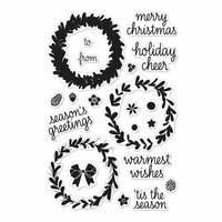 Hero Arts - Poly Clear - Christmas - Clear Photopolymer Stamps - Color Layering Wreath