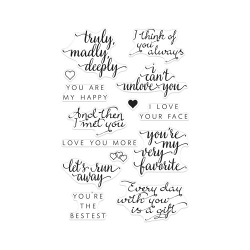 Hero Arts - 2016 Valentines Collection - Poly Clear - Clear Photopolymer Stamps - You Are My Happy