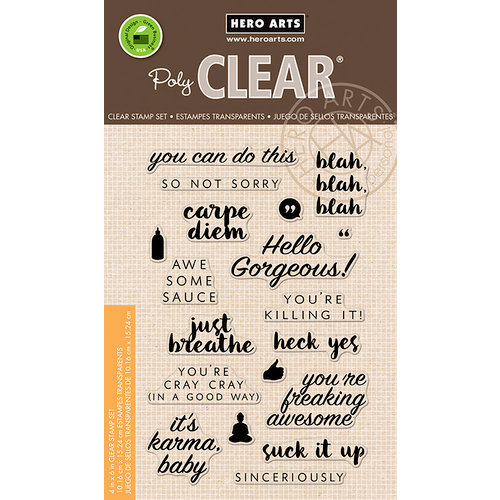 Hero Arts - Trend Collection - Clear Acrylic Stamps - Hello Gorgeous