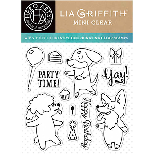 Hero Arts - Lia Griffith Collection - Clear Acrylic Stamps - Party Time