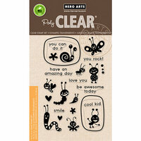 Hero Arts - Critters Collection - Clear Acrylic Stamps - Lunch Box Notes