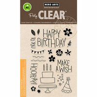 Hero Arts - Birthday Collection - Clear Acrylic Stamps - Make A Wish Birthday