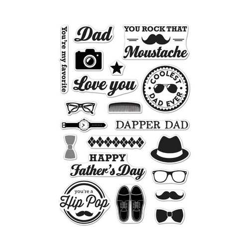 Hero Arts - Trend Collection - Clear Acrylic Stamps - Dapper Dad