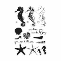 Hero Arts - Tropical Collection - Clear Photopolymer Stamps - Color Layering - Seahorse