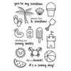 Hero Arts - Summer Fun Collection - Clear Acrylic Stamps - Beach