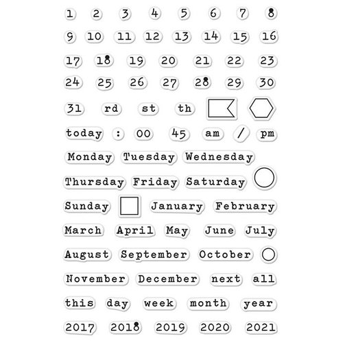 Hero Arts - Clear Photopolymer Stamps - Calendar Pieces