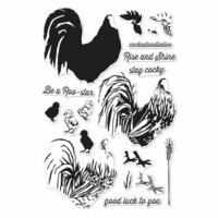 Hero Arts - Parisian Style Collection - Clear Photopolymer Stamps - Color Layering Rooster