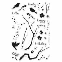 Hero Arts - Clear Photopolymer Stamps - Color Layering Birds and Blossoms