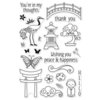 Hero Arts - Garden Collection - Clear Acrylic Stamps - Japanese Wishing Garden