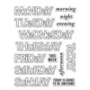 Hero Arts - Kelly Purkey Collection - Clear Photopolymer Stamps - Days of the Week