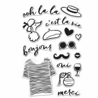 Hero Arts - Parisian Style Collection - Clear Photopolymer Stamps - Ooh La La