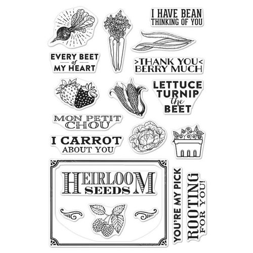 Hero Arts - Clear Photopolymer Stamps - Produce and Seeds