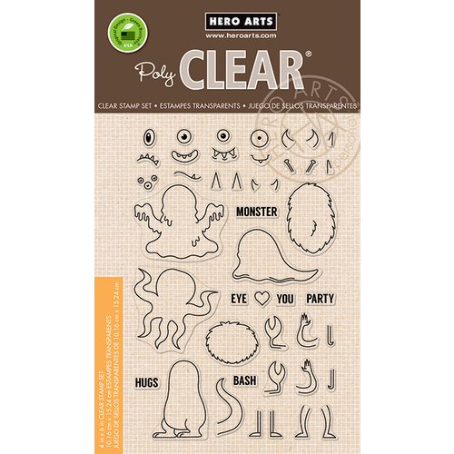 Hero Arts - Clear Photopolymer Stamps - Mix And Match Monsters