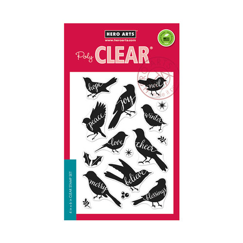 Hero Arts - Christmas - Clear Photopolymer Stamps - Bird Words