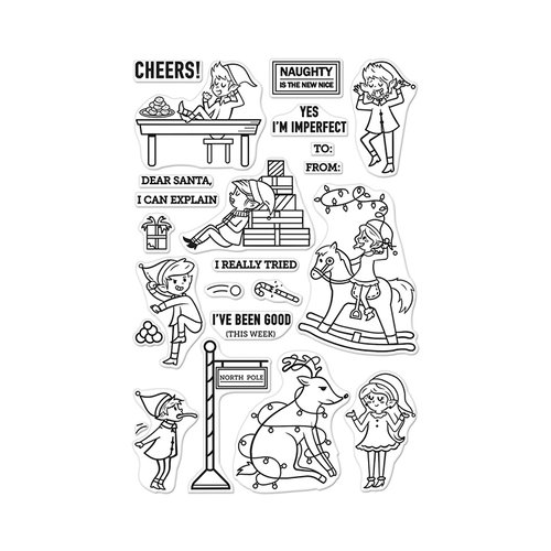 Hero Arts - Christmas - Clear Photopolymer Stamps - Naughty Elves