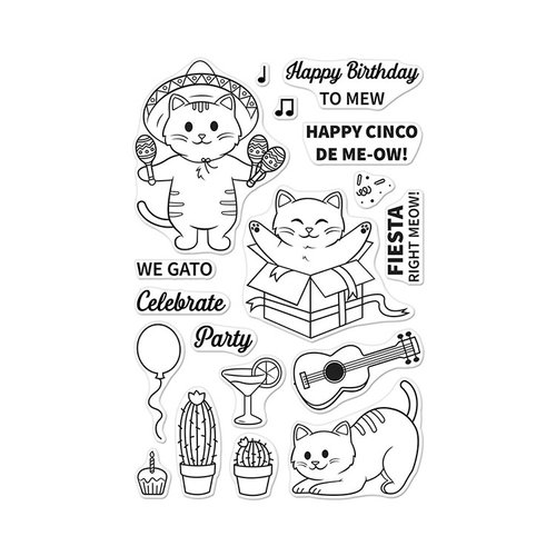 Hero Arts - Clear Photopolymer Stamps - Cinco de Meow
