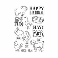 Hero Arts - Clear Photopolymer Stamps - Hay Party Animals
