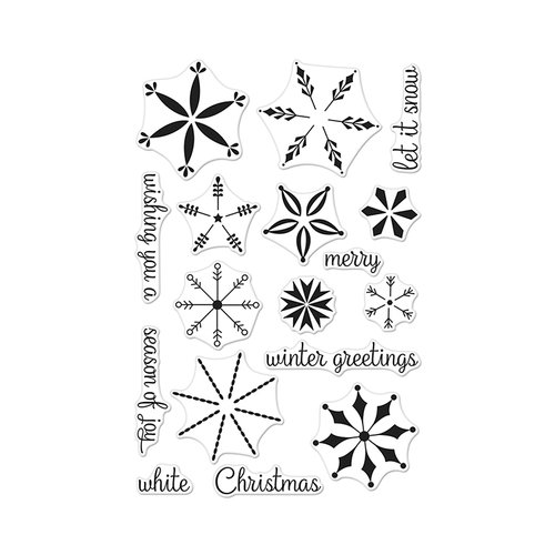 Hero Arts - Christmas - Clear Photopolymer Stamps - Stacking Snowflakes