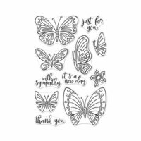 Hero Arts - Clear Photopolymer Stamps - New Day Butterflies