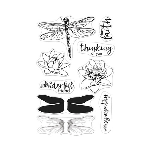 Hero Arts - Clear Photopolymer Stamps - Color Layering Dragonfly
