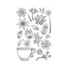 Hero Arts - Clear Photopolymer Stamps - Teacup Flowers