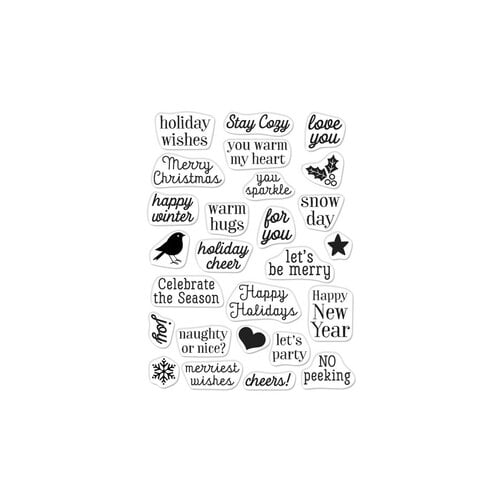 Hero Arts - Clear Photopolymer Stamps - Hero Greetings Christmas Messages