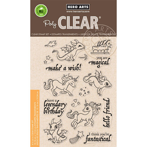 Hero Arts - Clear Photopolymer Stamps - Dragons & Unicorns