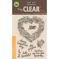 Hero Arts - Clear Photopolymer Stamps - Floral Heart Wreath