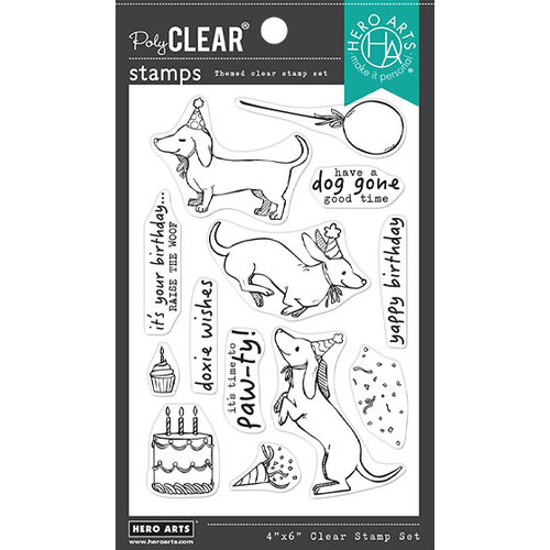 Hero Arts - Clear Photopolymer Stamps - Birthday Paw-ty