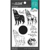 Hero Arts - Clear Photopolymer Stamps - Color Layering Howling Wolf