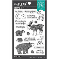 Hero Arts - Clear Photopolymer Stamps - Fuzzy Winter Animals