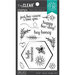 Hero Arts - Clear Photopolymer Stamps - Bee and Flowers Wreath