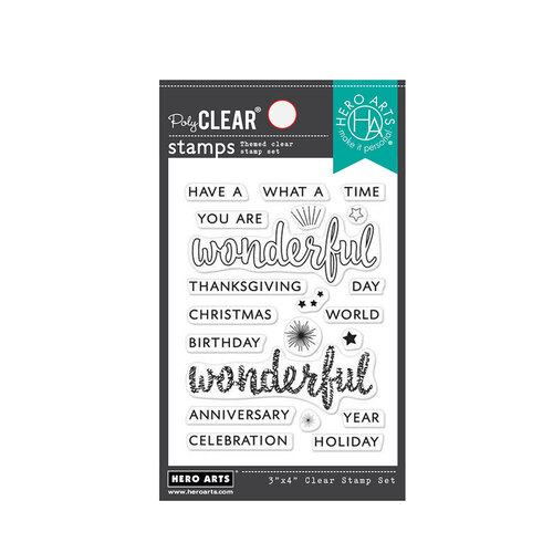 Hero Arts - Clear Photopolymer Stamps - Wonderful