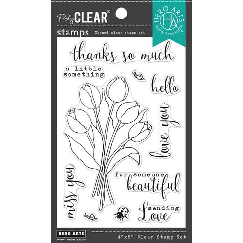 Hero Arts - Shop Box Collection - Clear Photopolymer Stamps - Tulip Bouquet