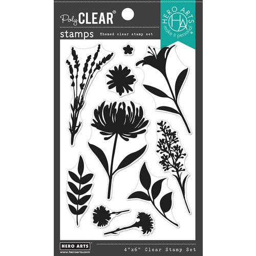 Cotton Clear Stamps Flower Rubber Stamp for Card Making Plant
