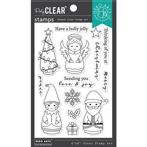 Hero Arts - Christmas - Clear Photopolymer Stamps - Holiday Peg Dolls