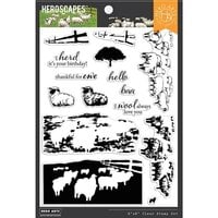 Hero Arts - Clear Photopolymer Stamps - Sheep Herd HeroScape