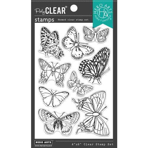 Hero Arts Clear Stamps Beautiful Butterflies CM687