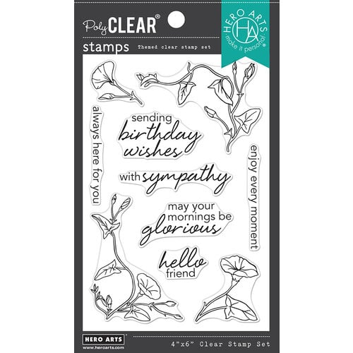Hero Arts - Clear Photopolymer Stamps - Morning Glory Messages