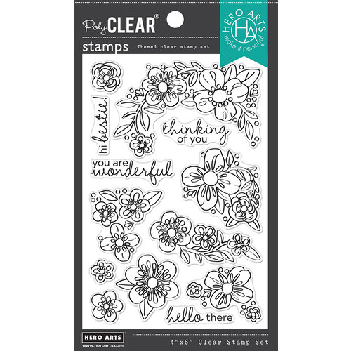 Hero Arts - Clear Photopolymer Stamps - Bold Flowers