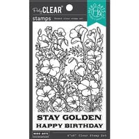 Hero Arts - Clear Photopolymer Stamps - Golden Poppies