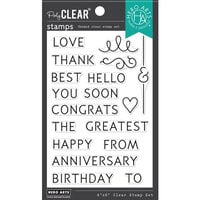 Hero Arts - Clear Photopolymer Stamps - Message Basics