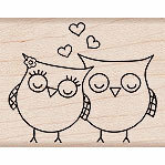 Hero Arts - Woodblock - Valentines - Wood Mounted Stamps - Heart Owl