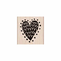 Hero Arts - Woodblock - Wood Mounted Stamps - Dots Around Heart